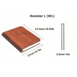 Lampka nocna LED RGB świecąca książka drewniana składana biurkowa RozmiarXL