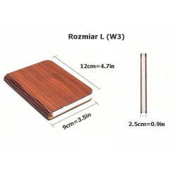 Lampka nocna LED RGB świecąca książka drewniana składana biurkowa Rozmiar M