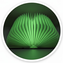Lampka nocna LED RGB świecąca książka drewniana składana biurkowa RozmiarXL