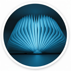 Lampka nocna LED RGB świecąca książka drewniana składana biurkowa RozmiarXL